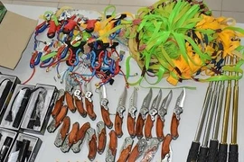 Người đàn ông vận chuyển nhiều vũ khí thô sơ và "đồ chơi tình dục"