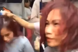 Trộm cắp iPhone 6 ở chợ Ninh Hiệp, cô gái trẻ bị đánh tơi tả