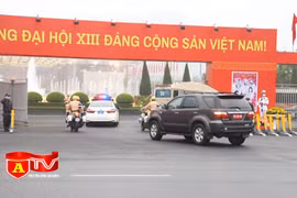 Lực lượng CSGT đảm bảo ATGT phục vụ Đại hội Đảng lần thứ 13