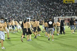 Vụ hỗn chiến trên khán đài Hy Lạp