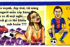 Ảnh biếm họa: Ronaldo buồn là vì... Messi?