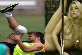 Pique và Shakira lo lộ clip phòng the