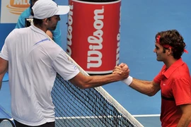 Federer vượt qua "người khổng lồ"