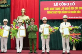 Học viện CSND ra mắt 4 đơn vị mới