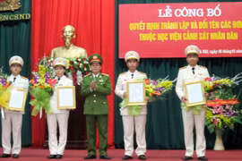 Học viện CSND ra mắt 4 đơn vị mới