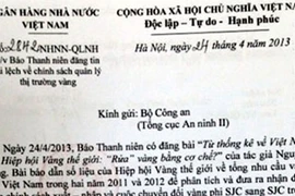 NHNN đề nghị Bộ Công an phối hợp xử lý thông tin "rửa" vàng