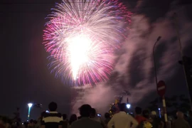Pháo hoa tuyệt đẹp trên bầu trời TP.Hồ Chí Minh, tối 30-4