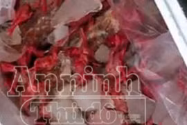 Phát hiện xe khách chở gà đông lạnh Trung Quốc bốc mùi thối