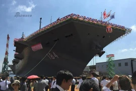 Nhật Bản hạ thủy tàu sân bay trực thăng lớn nhất từ Thế chiến II