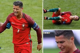 Cận cảnh Ronaldo khóc trong đau đớn, rời sân vì chấn thương