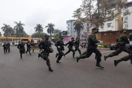 Kiểm tra, đánh giá công tác phối hợp tìm kiếm cứu nạn thông qua diễn tập cháy, nổ tại khách sạn Sheraton