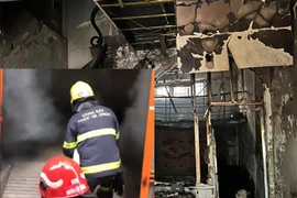 Clip: Lửa cháy ngùn ngụt tại ngôi nhà 5 tầng cho thuê trọ ở Trần Duy Hưng