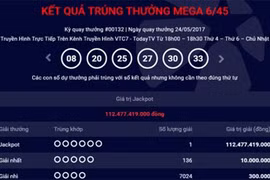 Vé số trúng giải Jackpot trị giá hơn 112 tỷ đồng được bán ra tại Hà Nội