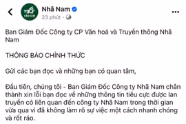 Công ty CP Văn hoá và Truyền thông Nhã Nam gửi lời xin lỗi bạn đọc “vì những thông tin tiêu cực lan truyền”