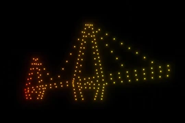 Hoa đào, cầu Nhật Tân và sen bách diệp sẽ xuất hiện trong màn trình diễn ánh sáng bằng drone