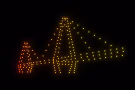 Hoa đào, cầu Nhật Tân và sen bách diệp sẽ xuất hiện trong màn trình diễn ánh sáng bằng drone