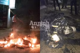 Xe máy bất ngờ phát nổ, một người bị bỏng nặng