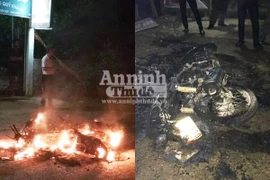 Xe máy bất ngờ phát nổ, một người bị bỏng nặng