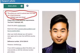 Không được làm hộ chiếu vì mắt híp