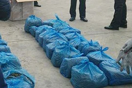 Tạm giữ gần 70kg lá khô nghi là lá khát