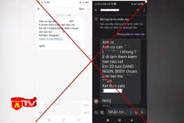 Cẩn trọng với tin nhắn môi giới mại dâm có gắn link độc hại