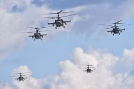 [ẢNH] Dàn trực thăng cực khủng của Nga diễn tập cho ngày 9/5