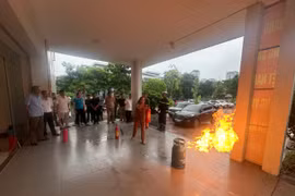 Huấn luyện chuyên sâu về cứu nạn, chữa cháy cho lực lượng đảm bảo an ninh tại cơ sở 