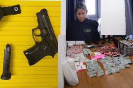 Bắt “nữ quái” cất giấu 24,8kg ma túy và 1 khẩu súng