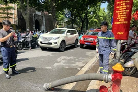 Kiểm tra an toàn cháy, nổ trước giờ hợp luyện lần 2 phục vụ Đại lễ A80