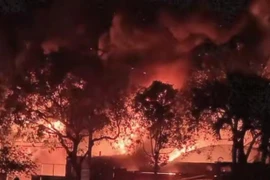 Xử lý nhanh đám cháy tại kho xưởng ở Gia Lâm