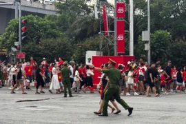 Công an phường Tây Hồ đảm bảo ANTT trước giờ sơ duyệt sự kiện A80