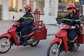 Xe mô tô chữa cháy tiếp cận ngõ nhỏ hiệu quả nhất 