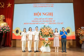 Công bố quyết định thành lập Đoàn thanh niên, Chi hội phụ nữ Công an phường Tây Hồ