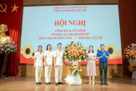 Công bố quyết định thành lập Đoàn thanh niên, Chi hội phụ nữ Công an phường Tây Hồ