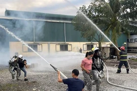 Thực tập phương án chữa cháy tại cơ sở tiềm ẩn nguy cơ cháy cao