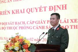 Triển khai đội Sát hạch, cấp giấy phép lái xe cơ giới đường bộ, thuộc Phòng CSGT Công an Hà Nội