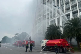 Thực tập phương án chữa cháy và cứu nạn, cứu hộ tại toà nhà Vinhomes Symphony