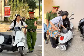 Công an xã Phúc Thịnh xử lý nhiều học sinh, sinh viên vi phạm an toàn giao thông