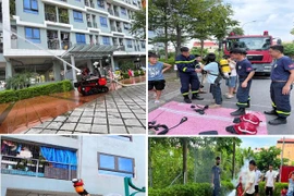 Hơn 600 cư dân trải nghiệm thoát nạn tại chung cư CT4 Kim Chung