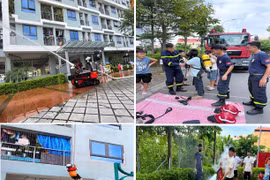 Hơn 600 cư dân trải nghiệm thoát nạn tại chung cư CT4 Kim Chung