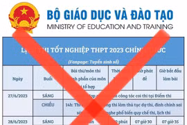 Giả mạo Bộ GD-ĐT đăng lịch thi từng môn tốt nghiệp THPT 2023