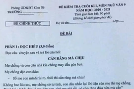 Đề thi Ngữ văn lớp 9 hỏi về vấn đề nhạy cảm, giáo viên phải rút kinh nghiệm sâu sắc