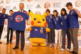 Pikachu được chọn làm linh vật cho ĐT Nhật Bản