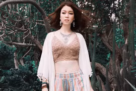 Hoa khôi Trương Tùng Lan quyến rũ với phong cách Bohemian