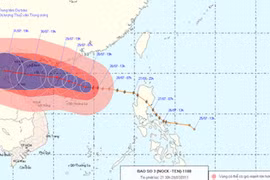 Bão số 3 đang tiến vào Vịnh Bắc bộ