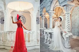 Vân Trang "gợi ý" những mẫu áo dài lộng lẫy chuẩn bị cho mùa cưới