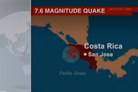Động đất ở Costa Rica, 2 người thiệt mạng