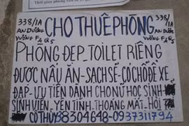 Thuê nhà trọ đầu năm học mới: Đắt... cắt cổ!