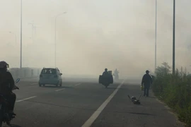 Đốt rác gây khói bụi