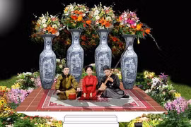 Phố hoa khoe sắc
